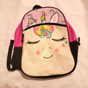 Unicorn Backpack Pink & Black with glitter NWOT